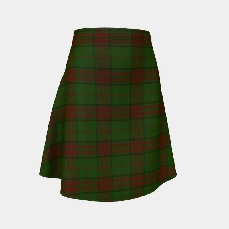 Maxwell Hunting Tartan Flared Skirt velvet skirt plush