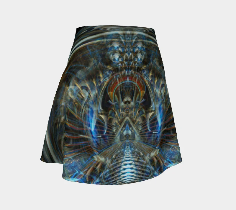MERE REFLECTION FLARE SKIRT velvet skirt glossy