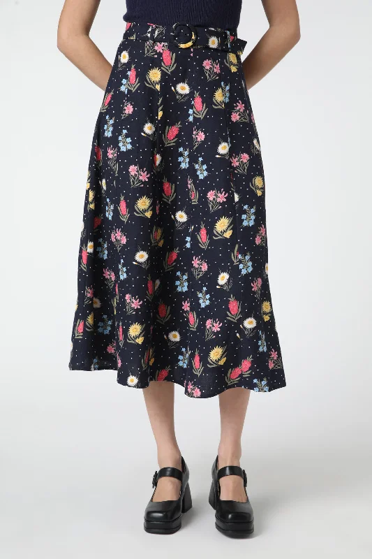 Mia Flora Skirt asymmetrical skirt cut