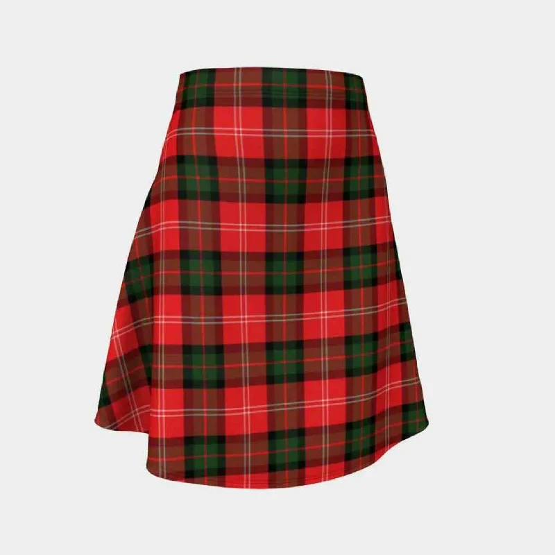 Nesbitt Modern Tartan Flared Skirt a-line skirt cut