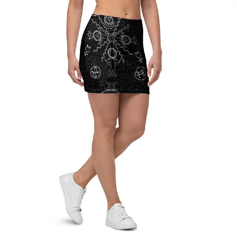 Occult Witch Gothic Mini Skirt midi skirt versatile