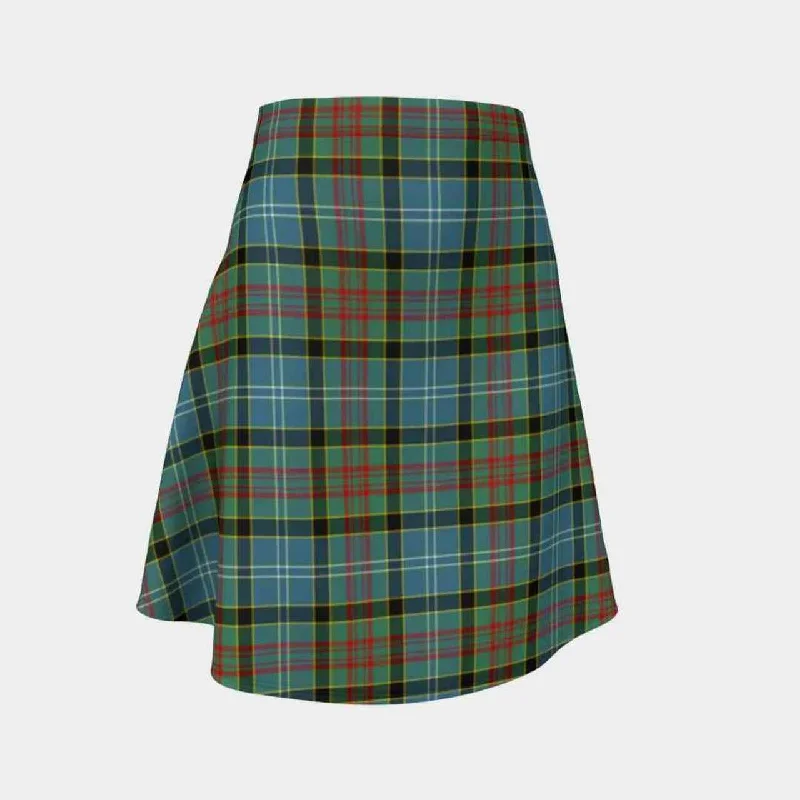 Paisley District Tartan Flared Skirt linen skirt relaxed