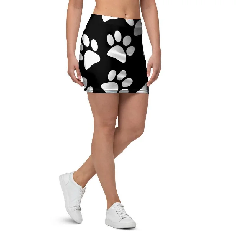 Paw Print Mini Skirt mini skirt trendy