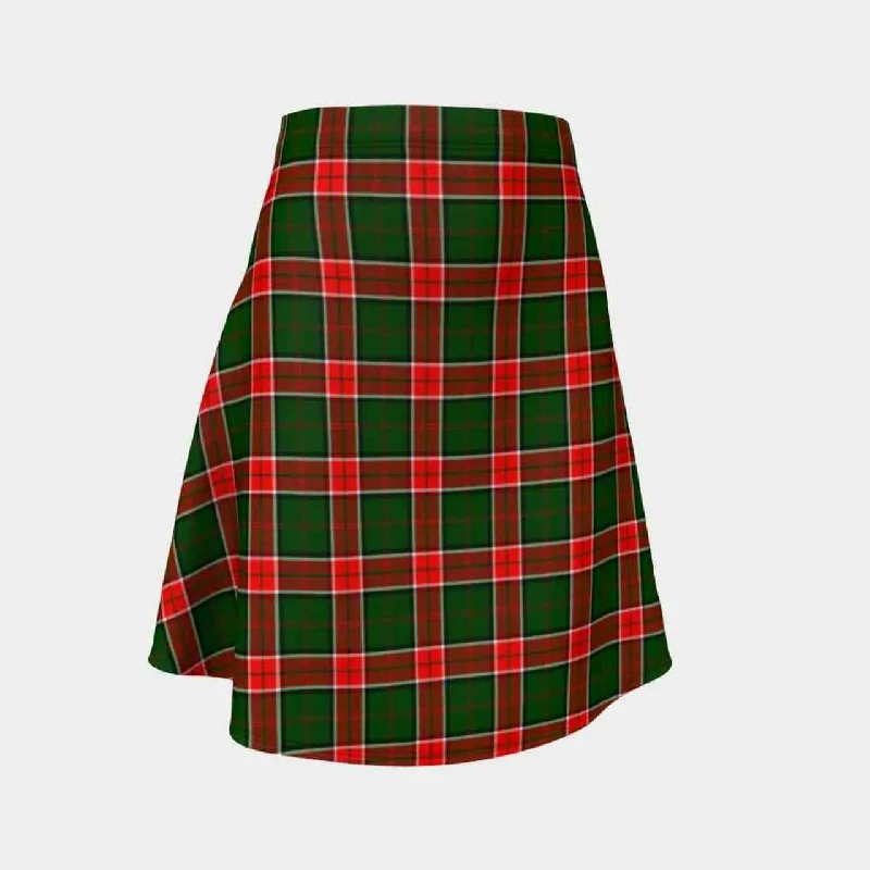 Pollock Modern Tartan Flared Skirt cashmere skirt fine