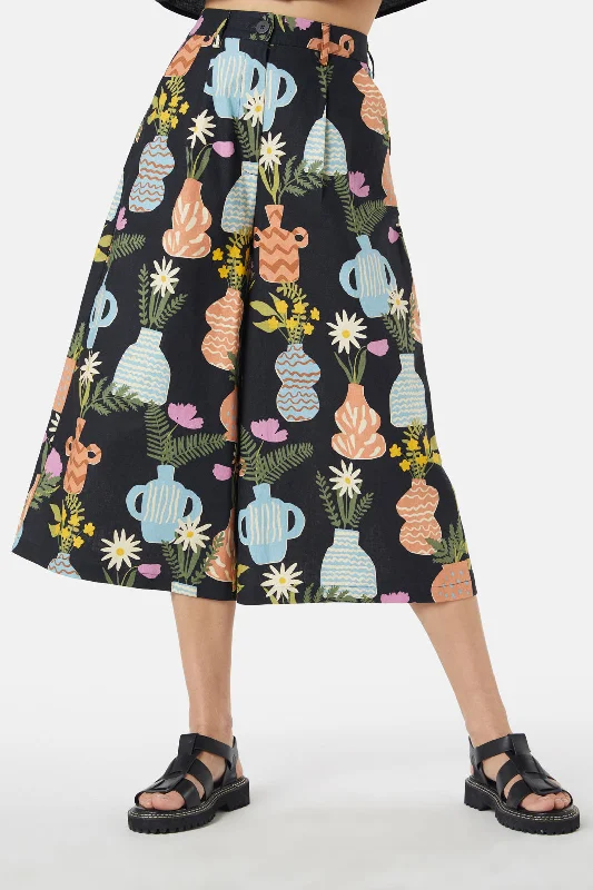 Pretty Vases Skort high slit skirt