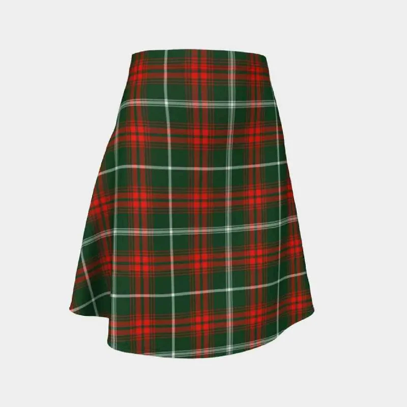 Prince of Wales Tartan Flared Skirt leather skirt bold