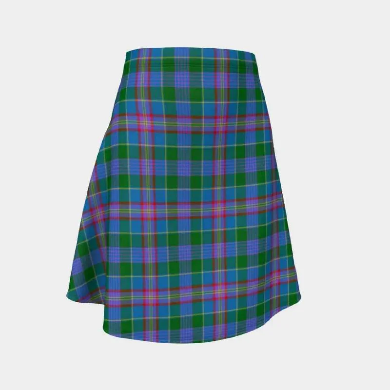 Ralston Tartan Flared Skirt chiffon skirt airy