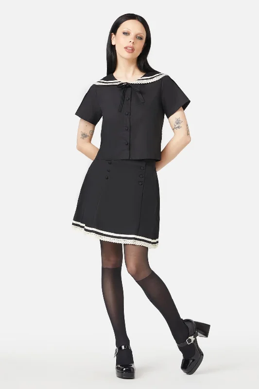 Rebirth Sailor Skirt leather skirt modern