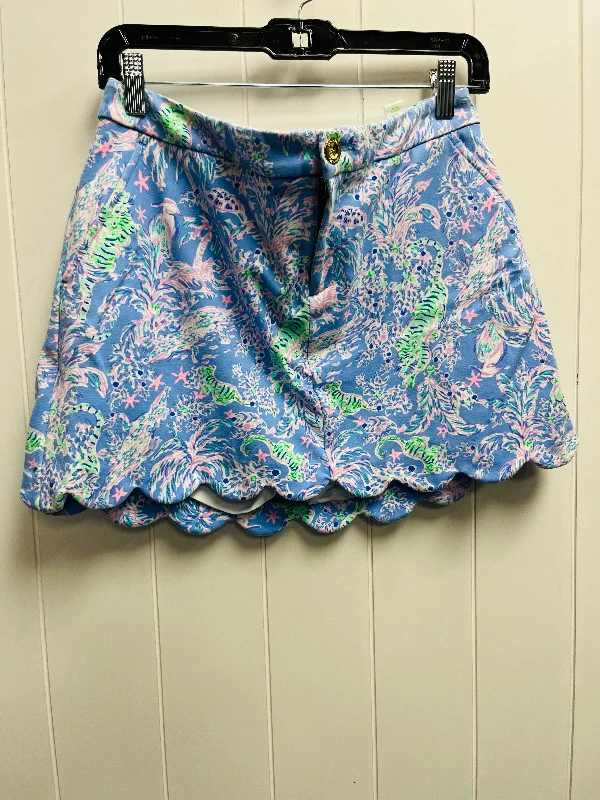 Skort Designer By Lilly Pulitzer In Blue & Green, Size: 6 velvet skirt rich