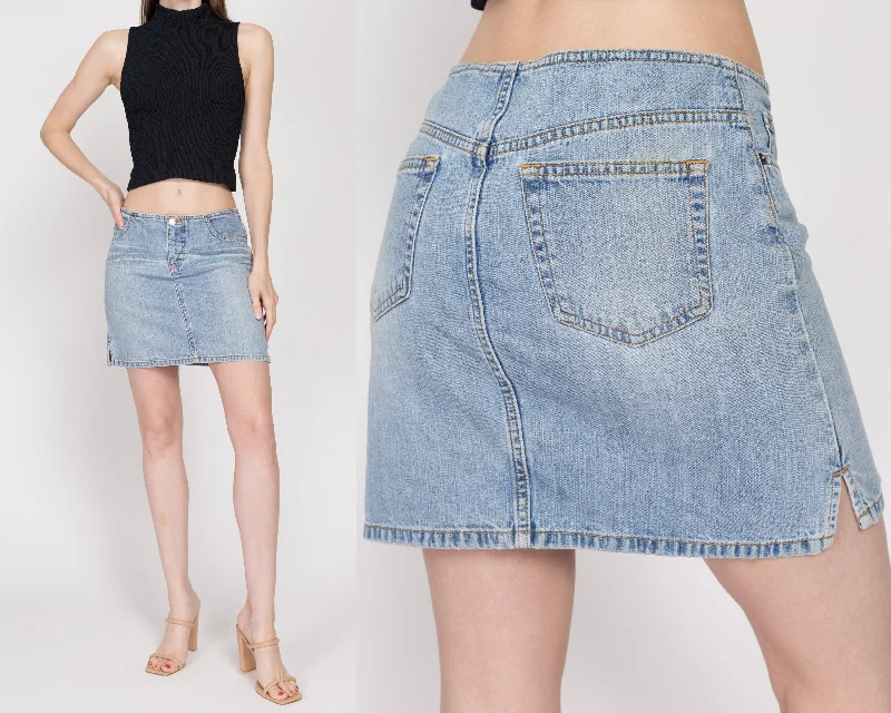 Small Y2K Low Rise Jean Mini Skirt corduroy skirt durable