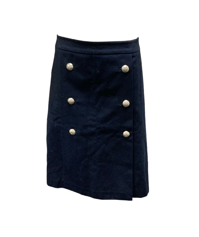 Talbots women’s skirt navy 14 button skirt front
