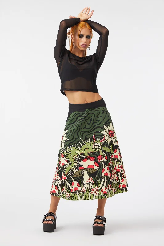 Who Are You Scene Border Skirt belted skirt waist